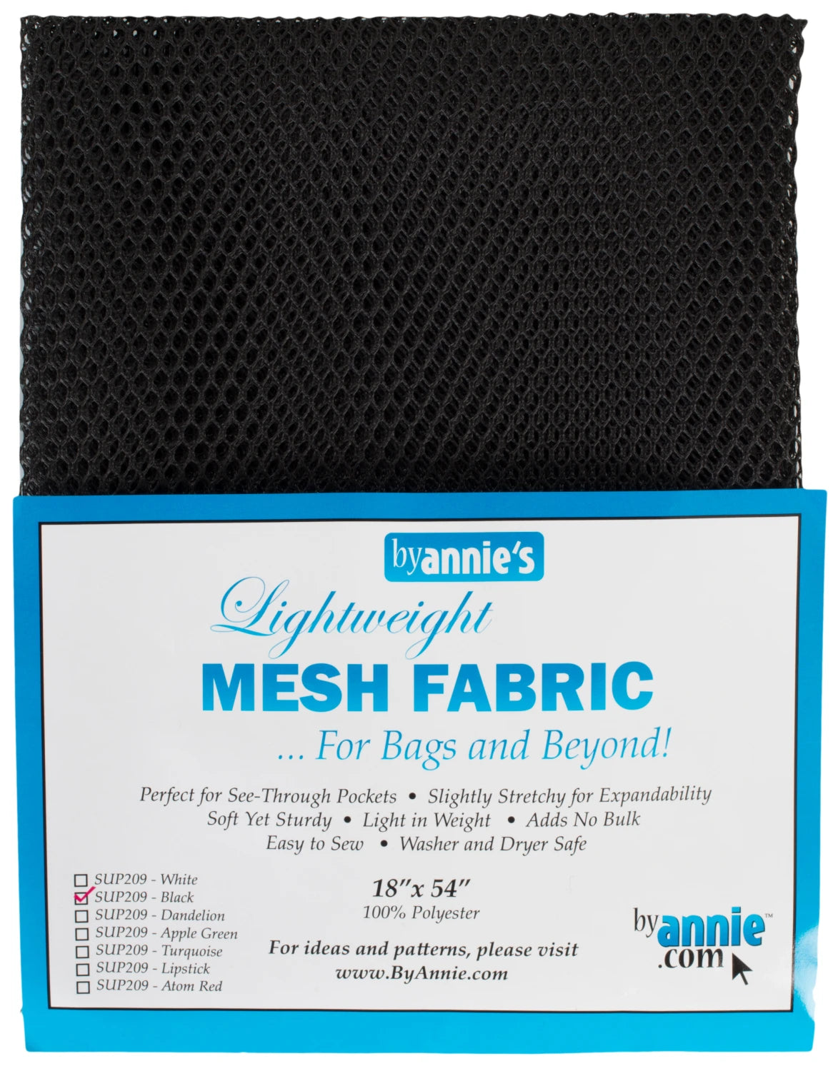 By Annie Lightweight Mesh Fabric 18 x 54"