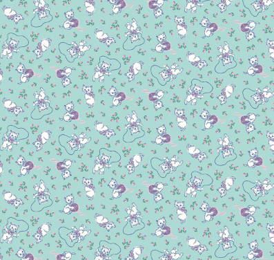 Traditional 30's Kitten Blue