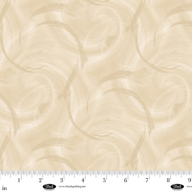 SPIN FLANNEL 108” Semi Circle Texture Cream Wide Back Yardage