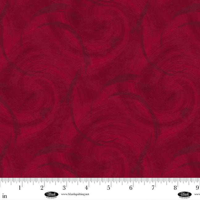 SPIN FLANNEL 108” Semi Circle Texture Red Wide Back Yardage