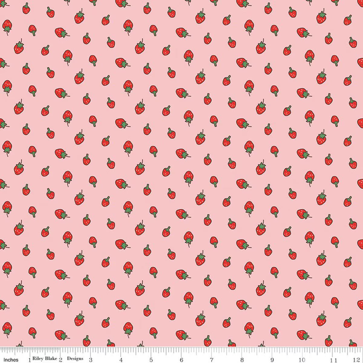 SERENDIPITY 2 Strawberries Pink Yardage