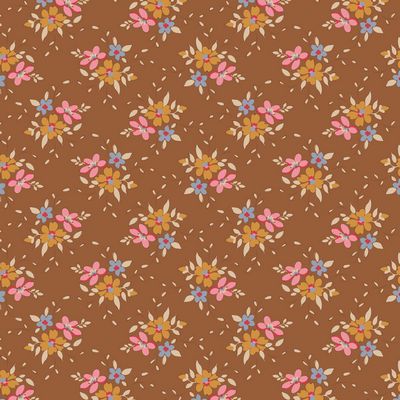 TILDA Creating Memories - Frida Brown Yardage