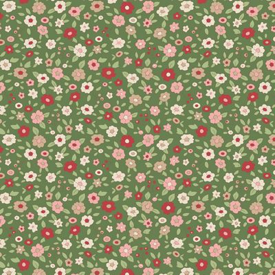 TILDA Creating Memories - Evie Green Yardage