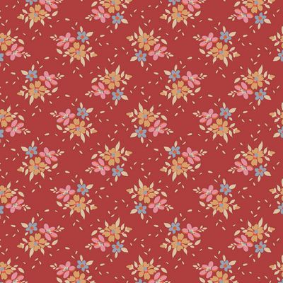 TILDA Creating Memories - Frida Red Yardage
