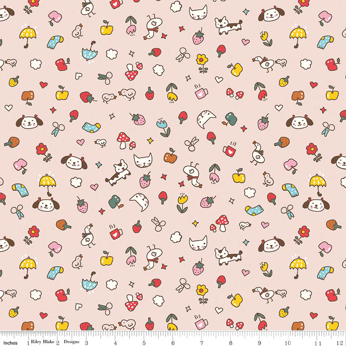 SERENDIPITY 2 Toss Blush Yardage