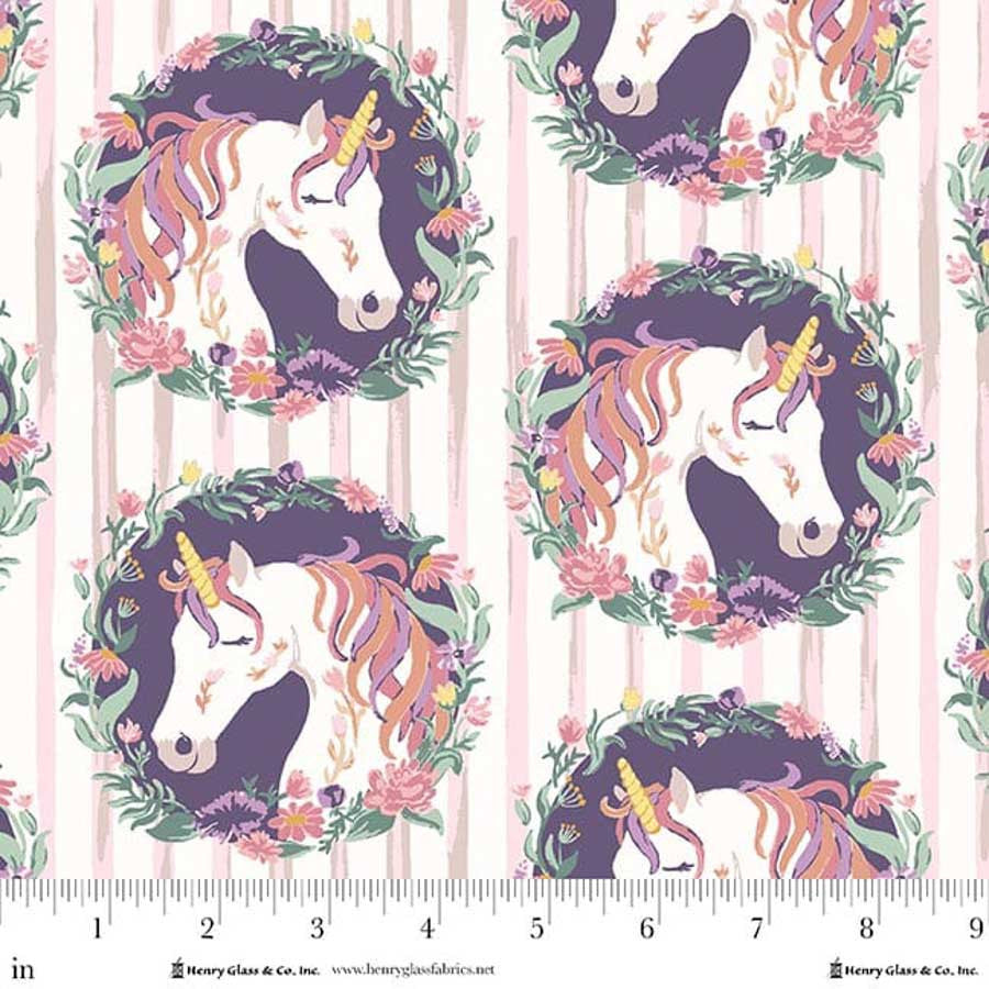 MY DARLING UNICORN Unicorn Wallpaper Stripe Multi Yardage