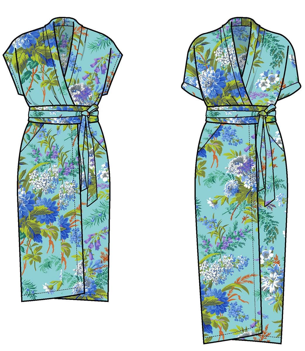 KAFFE COLLECTIVE AUG 2026 Jardin - Blue Yardage