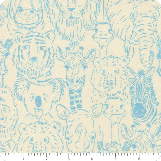ANIMAL PARK FUN One Big Happy Family Dove Yardage