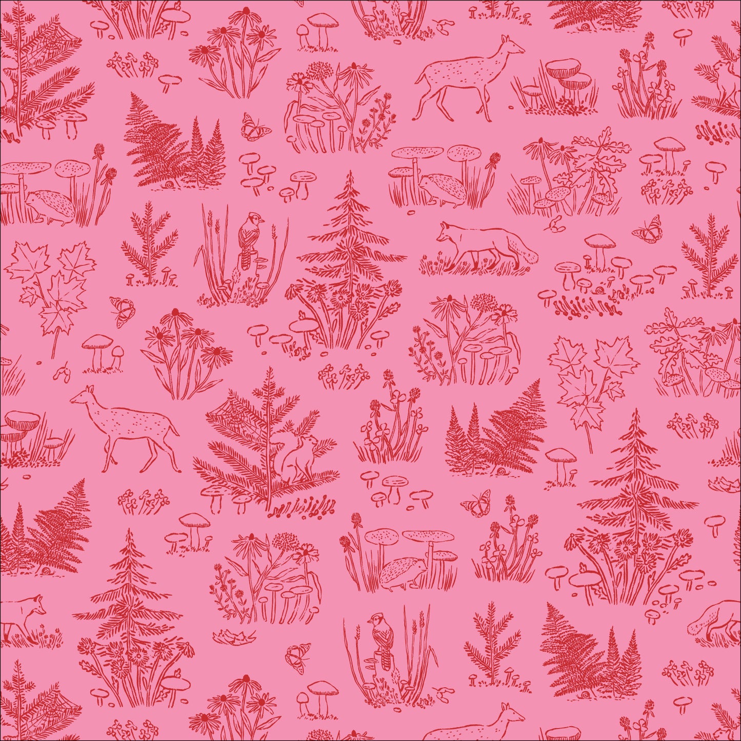 AUTUMN WALK Forest Toile Yardage