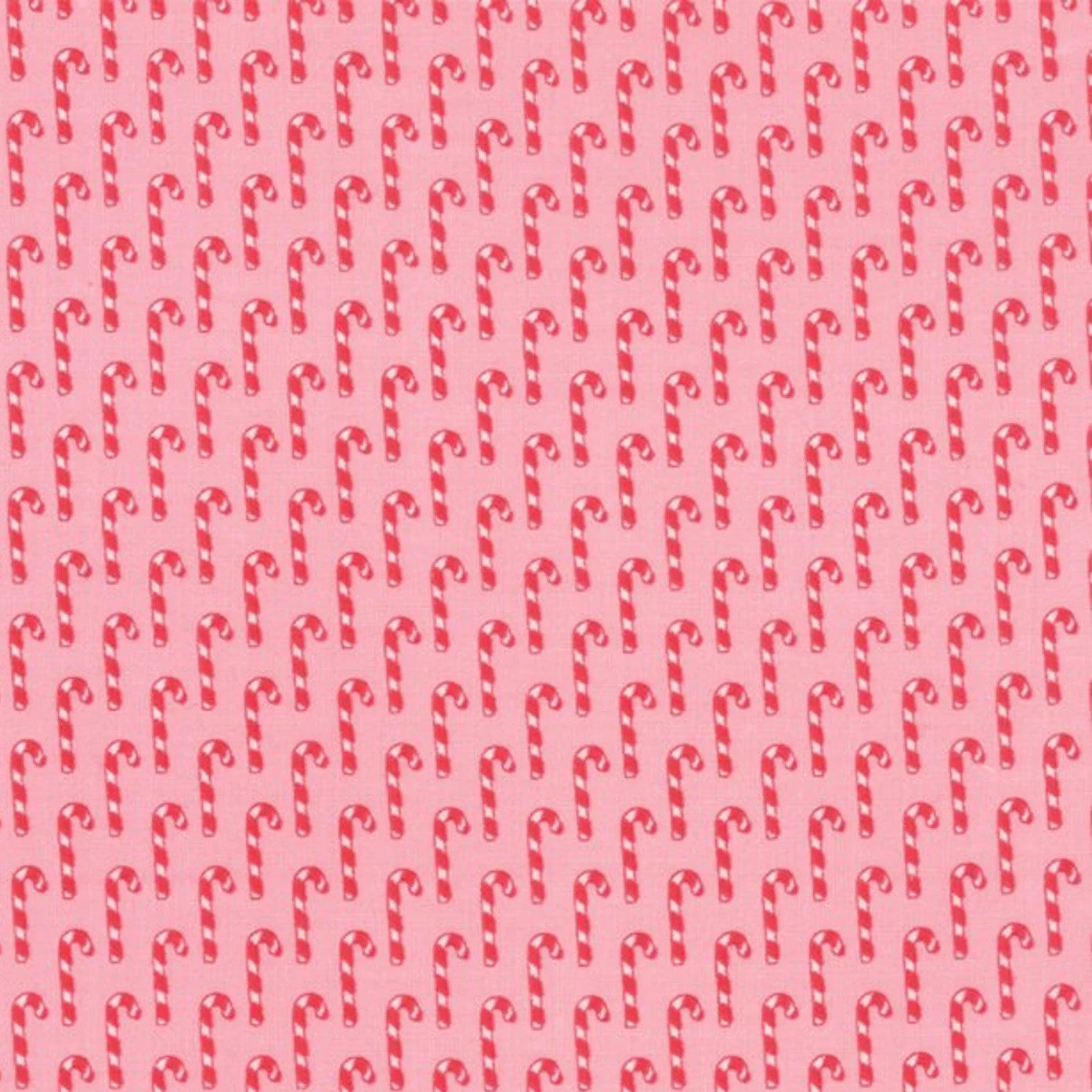 SWEET CHRISTMAS Pink Buttermint Candy Cane Yardage