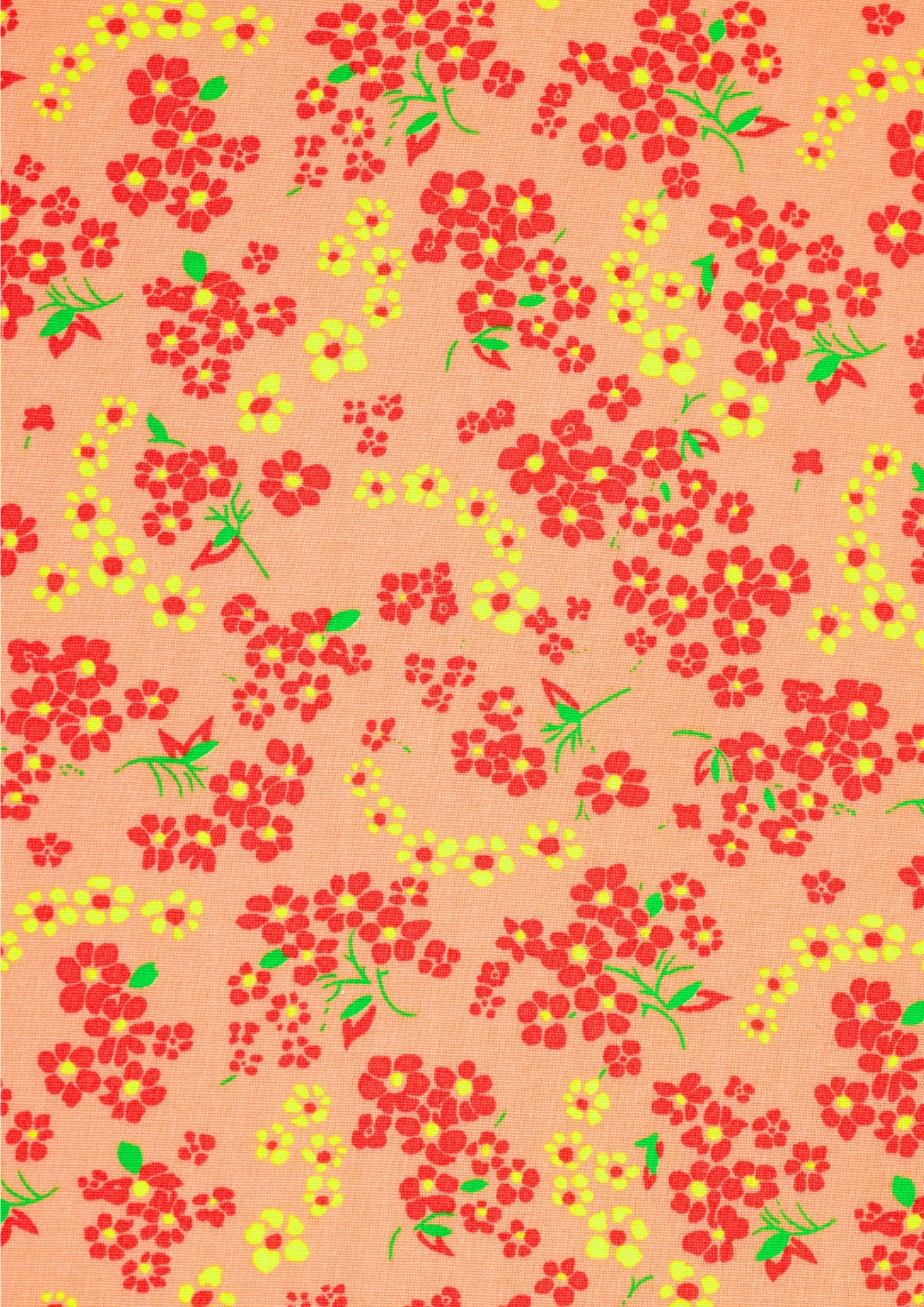 Hanako Melon Printed Cotton Yardage