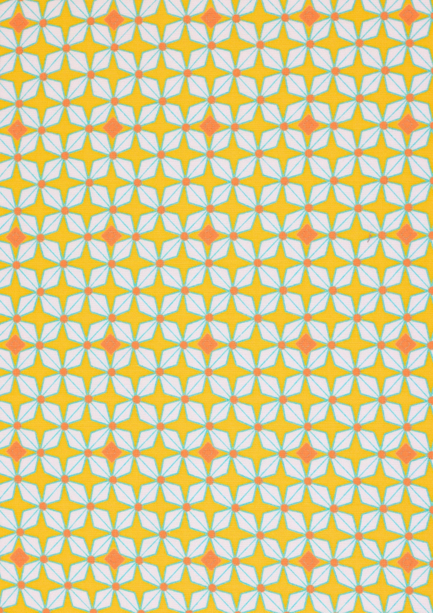 Cotton Printed Helium Yellow Yardage