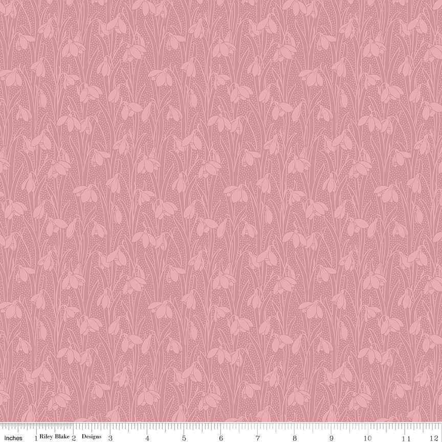 LIBERTY SNOWDROP SPOT Tea Rose Yardage
