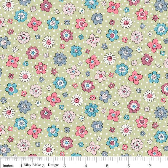 LIBERTY MEADOW FLOWERS Floral Keepsakes D Yardage