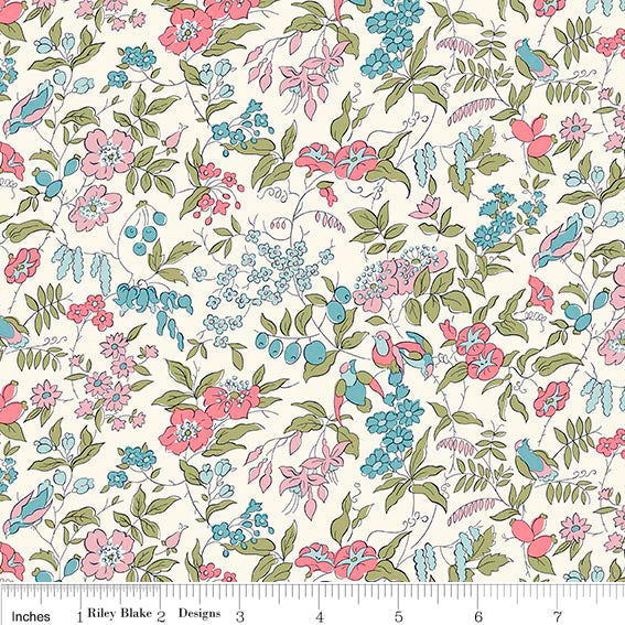 LIBERTY MEADOW FLOWERS Adelaide's Song D Yardage