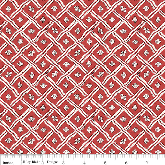 LIBERTY MEADOW FLOWERS Bumble Trellis B Yardage