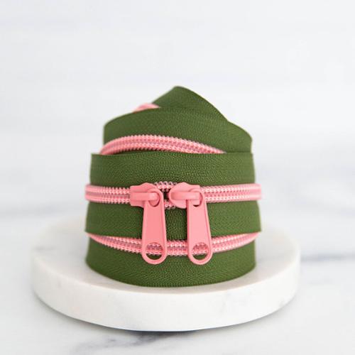 30" Zipper Olive Blossom SSCZ48 Stitch Supply#1