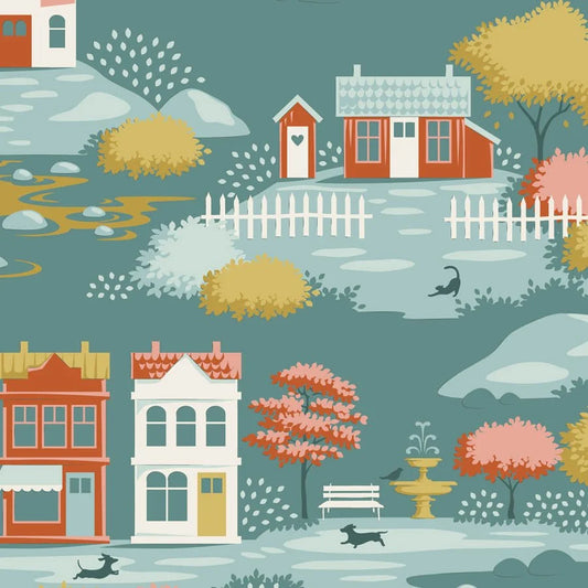 TILDA VILLAGE LIFE-Village Teal