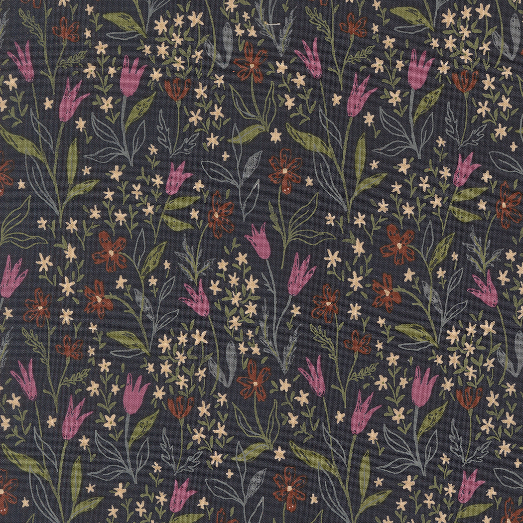 AUTUMN FOREST Midnight Fall Foliage Yardage