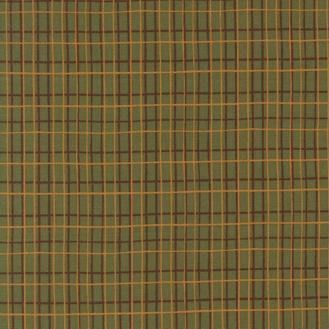 AUTUMN FOREST Leaf Straw Tattersall Yardage