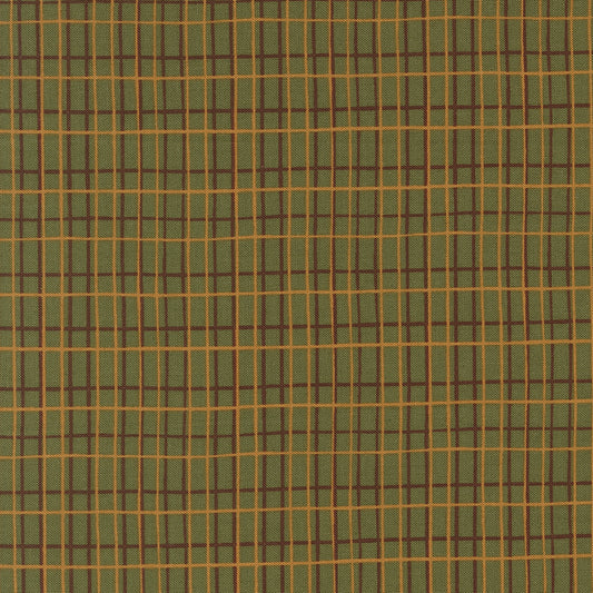 AUTUMN FOREST Leaf Straw Tattersall Yardage