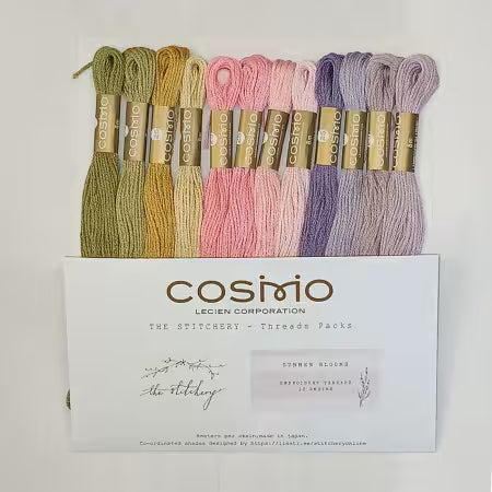 Cosmo Cotton Embroidery Floss Pack Summer Blooms 12 Colors