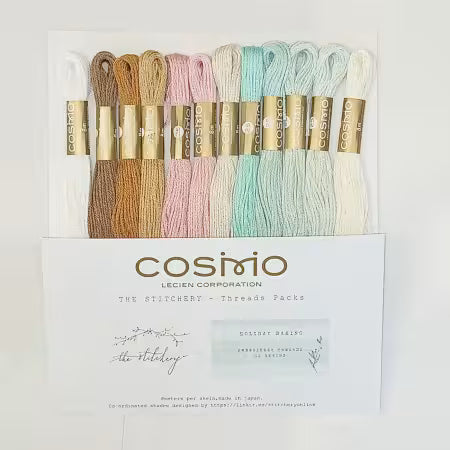 Cosmo Cotton Embroidery Floss Pack Holiday Baking 12 Colors
