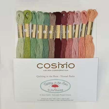 Cosmo Cotton Embroidery Floss Pack Secret Garden 12 Colors