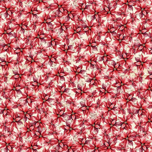 CHRISTMAS MAGIC Poinsettias Yardage