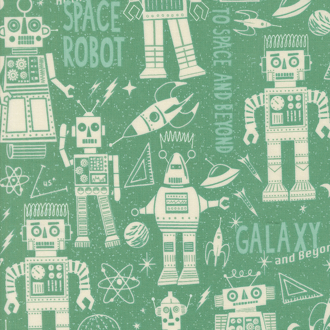 321 BLAST OFF Neptune Space Robots Yardage
