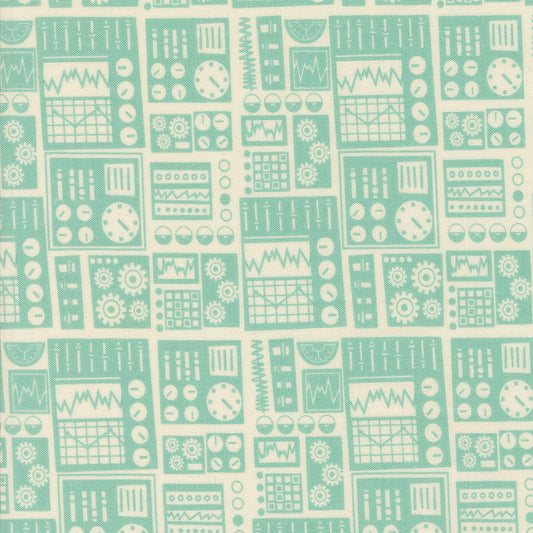 321 BLAST OFF Blue Nebula Dashboard Yardage