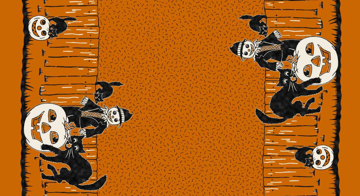 MR MOON Double Border Cat/Scarecrow Yardage