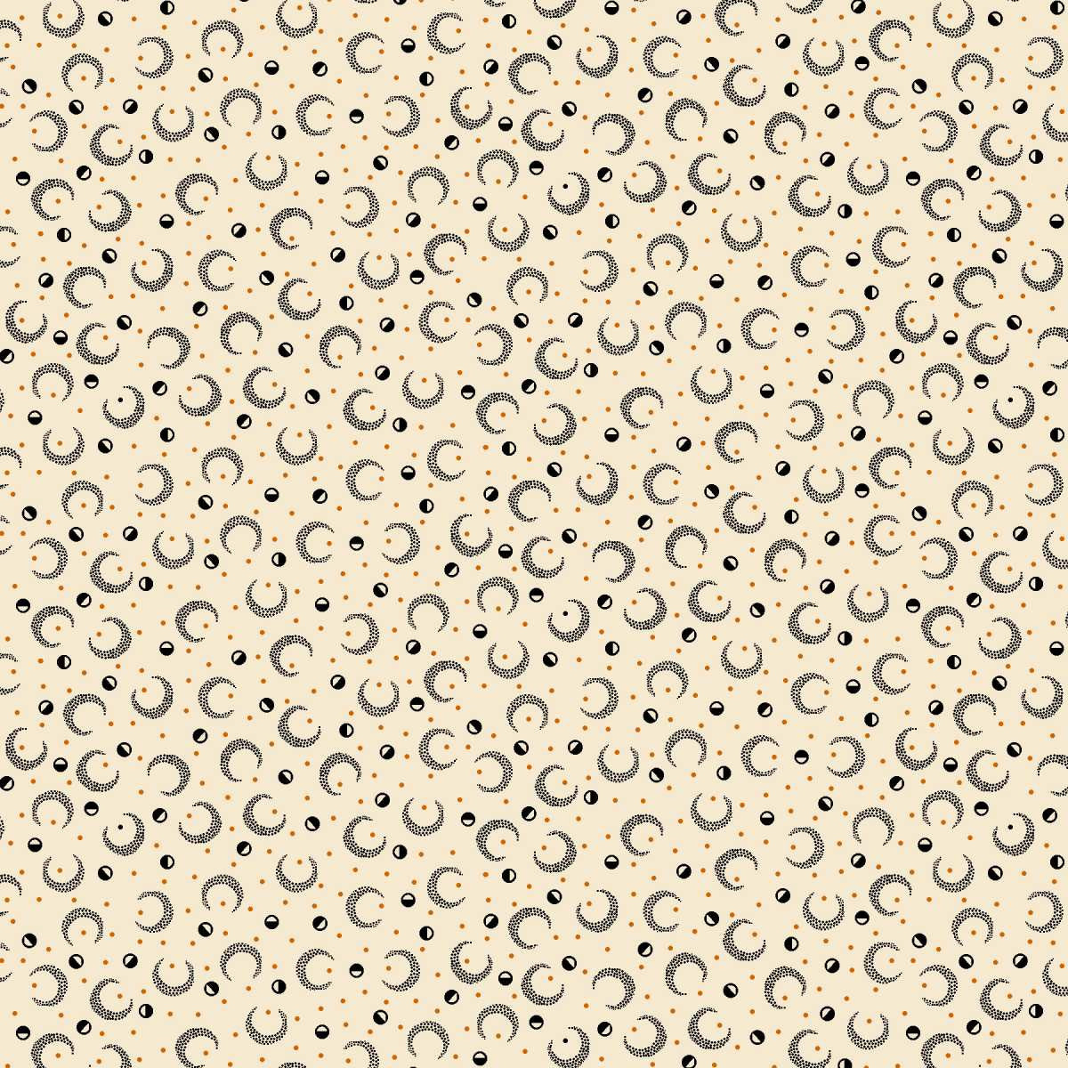 MR MOON Crescent Moons & Dots Yardage