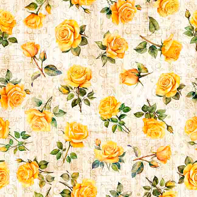 ALL TEXAS SHOP HOP 2025 Yellow Rose of Texas Cream Yardage Pre-Order