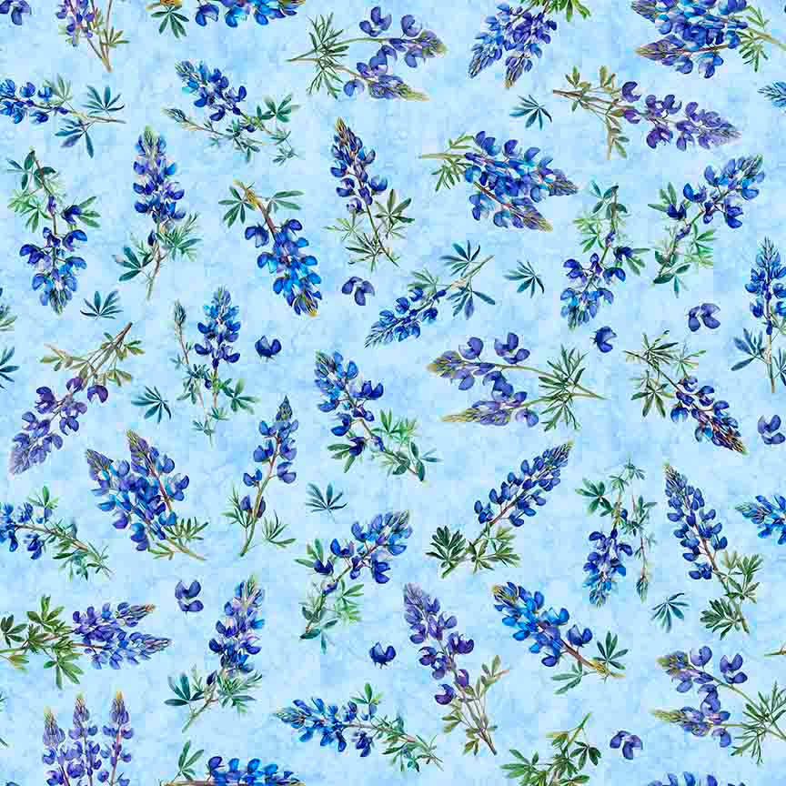 ALL TEXAS SHOP HOP 2025 Bluebonnets Blue Yardage Pre-Order