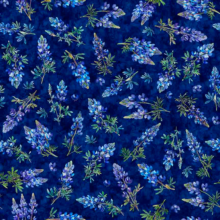 ALL TEXAS SHOP HOP 2025 Bluebonnets Navy Yardage Pre-Order