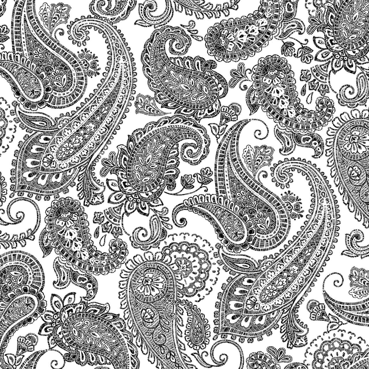 PARKSIDE Black & White 118" Wide Yardage