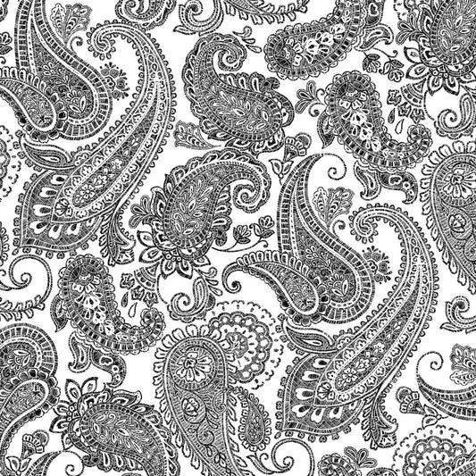 PARKSIDE Black & White 118" Wide Yardage