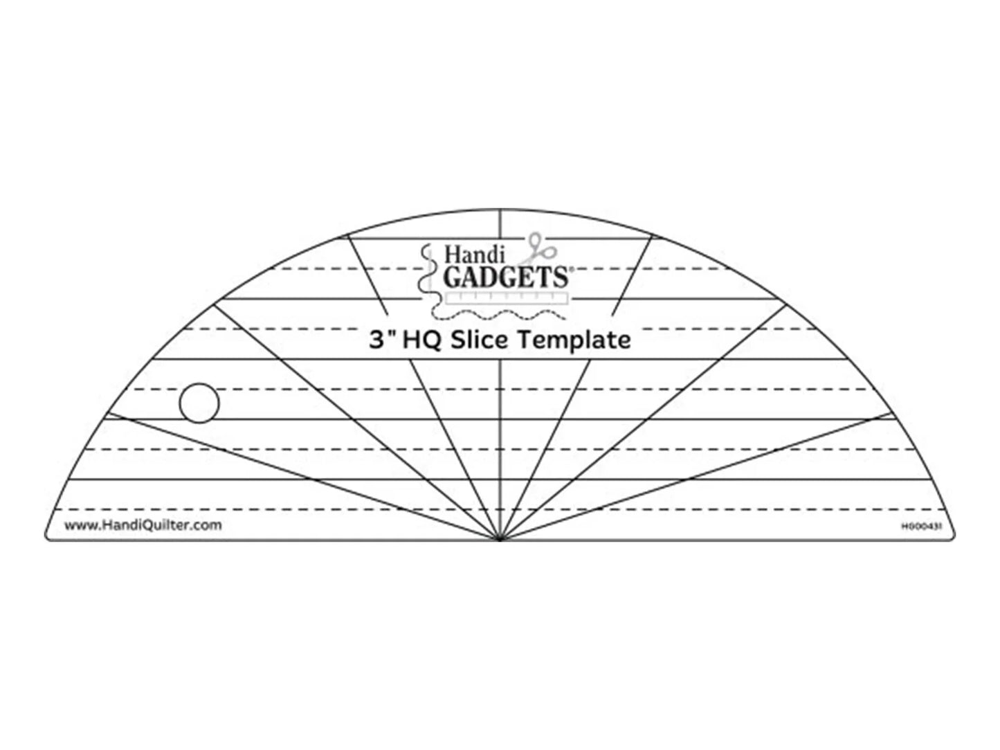 3" HQ Slice Template - Handi Quilter Ruler