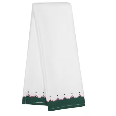 Printed Christmas Border Green Tea Towels