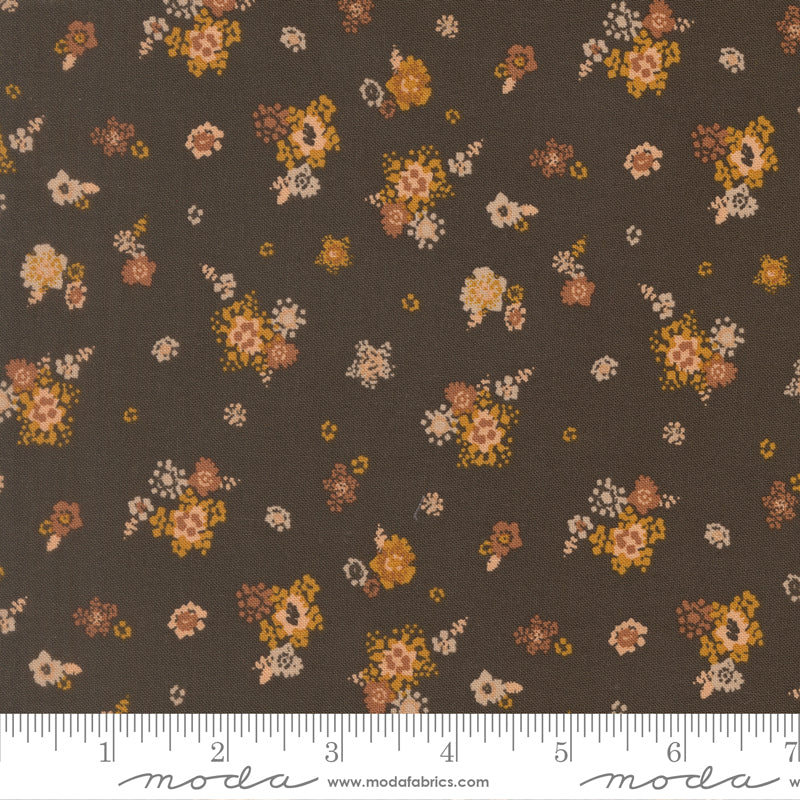 WELLSPRING Charcoal Micro Florals Yardage