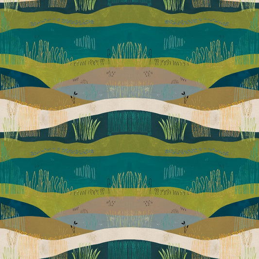 HIGHLAND NATURE WALK Field Stripe Yardage