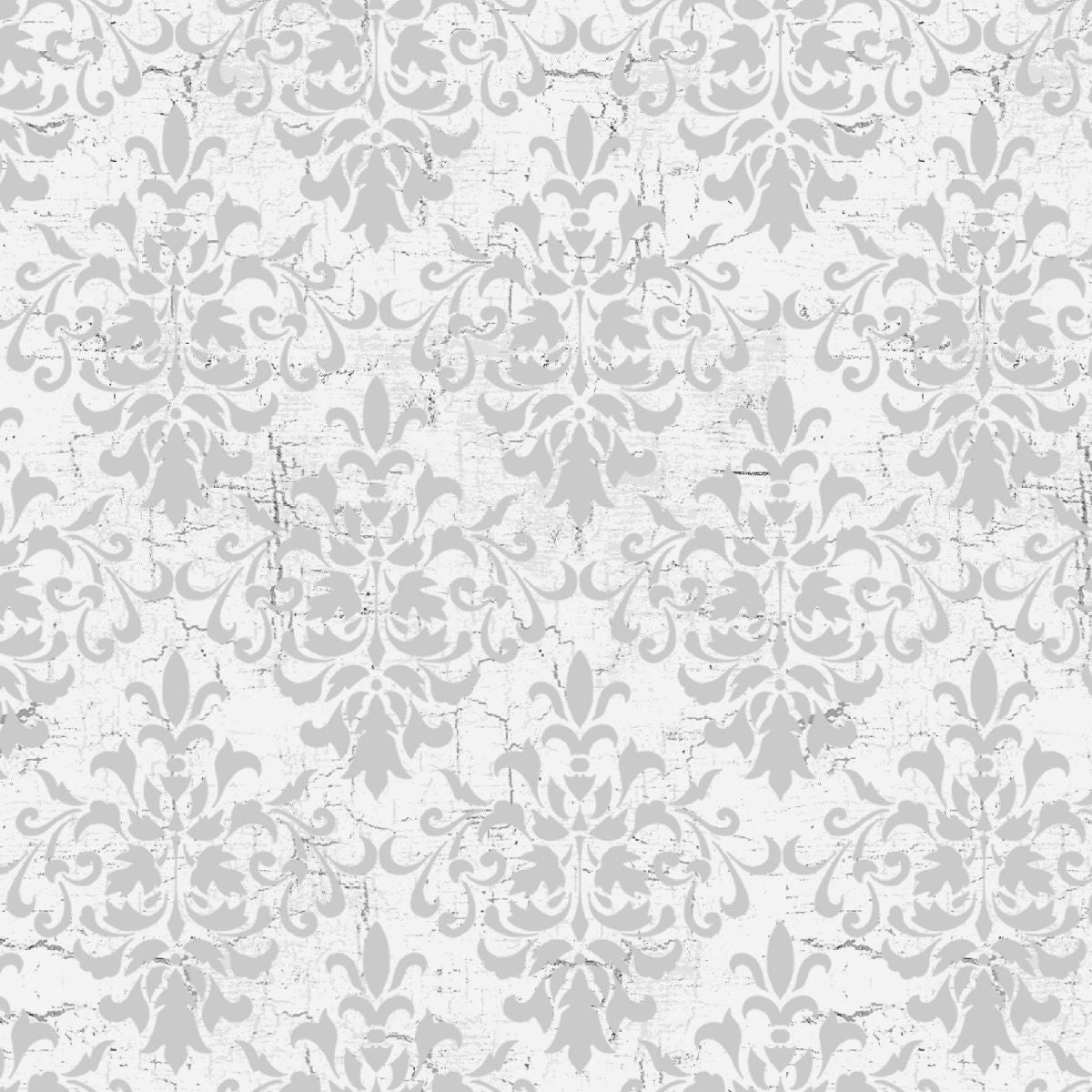 SILENT NIGHT Silver Damask Yardage