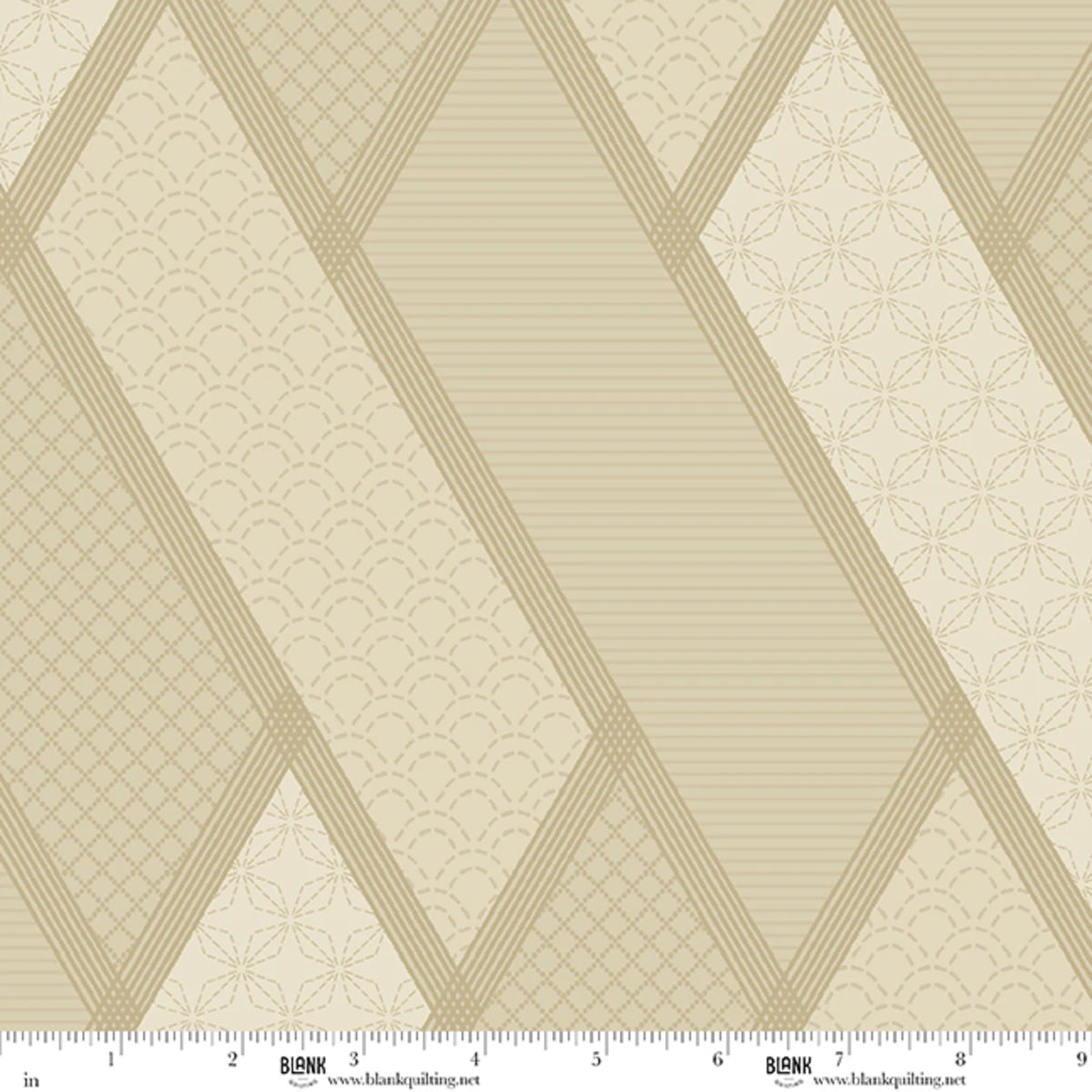 LINEAR DREAMS Tan 108” Wide Back Yardage