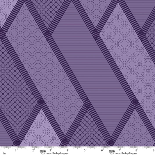 LINEAR DREAMS Lavendar 108” Wide Back Yardage