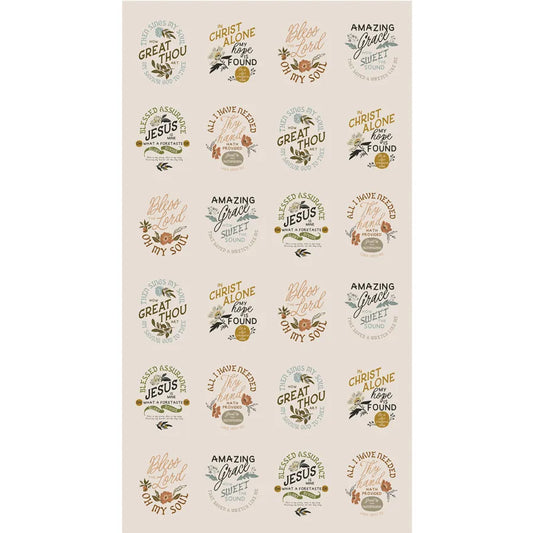 WELLSPRING Eggshell Mochi Linen Quilt Panel