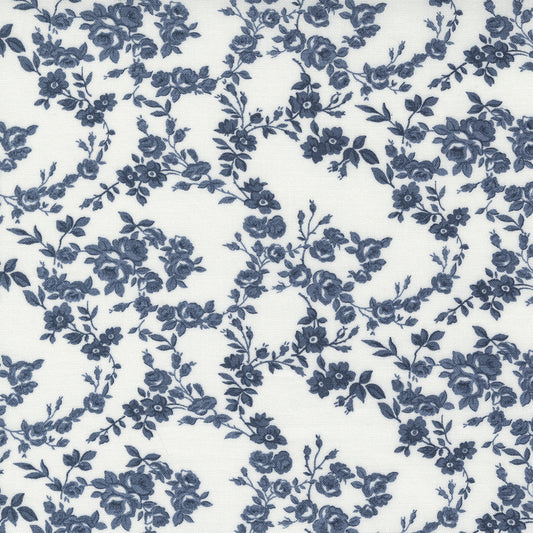 NANTUCKET SUMMER Surfside Cream & Navy Yardage