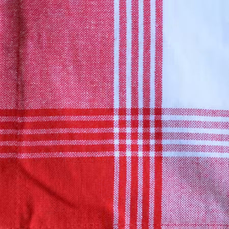 McLeod No Stripe Bright Red and White Tea Towel