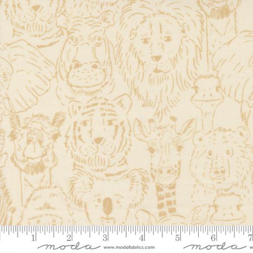 ANIMAL PARK FUN One Big Happy Family Dove Natural Yardage