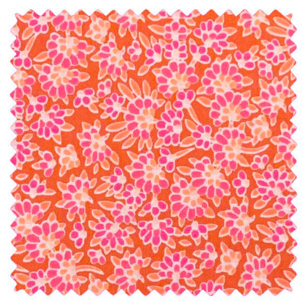 Cotton Printed Calendula Pink Yardage